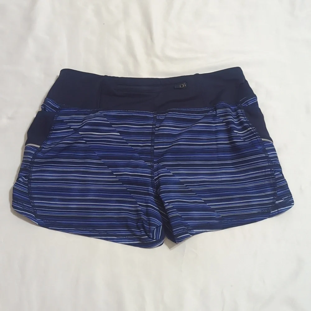 Athleta Ready Set Go 2 in 1 Shorts, Color Navy/Black Size S